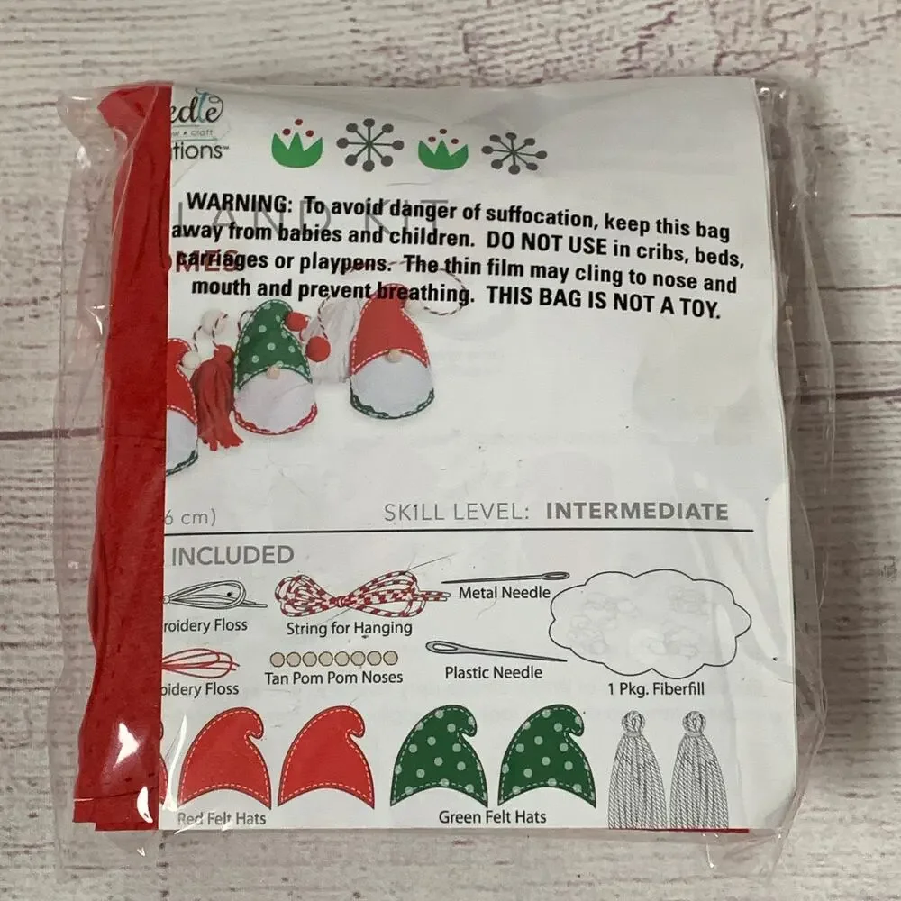 Needle Creations Christmas Gnome Felt Garland Kit 48